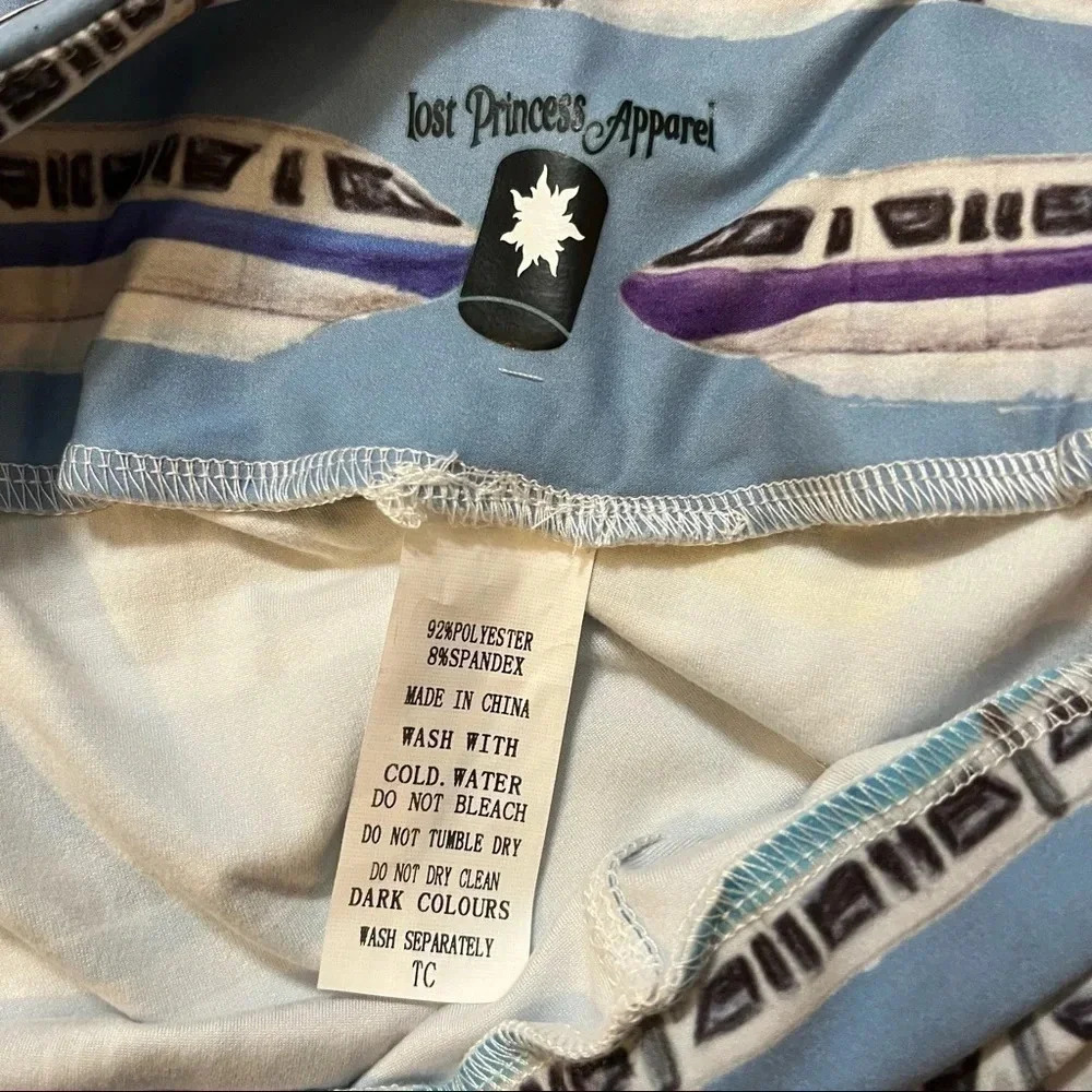 Lost Princess Apparel Disney Rainbow Monorail TC Tall And Curvy Leggings Blue - Picture 4 of 7